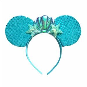 mermaid ears headband handmade hair accessories Ariel